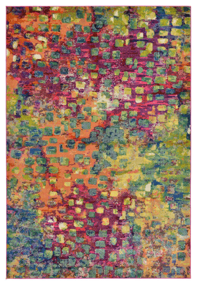 Unique Loom Multicolored Jardin Ivy 6' 0 x 9' 0 Area Rug