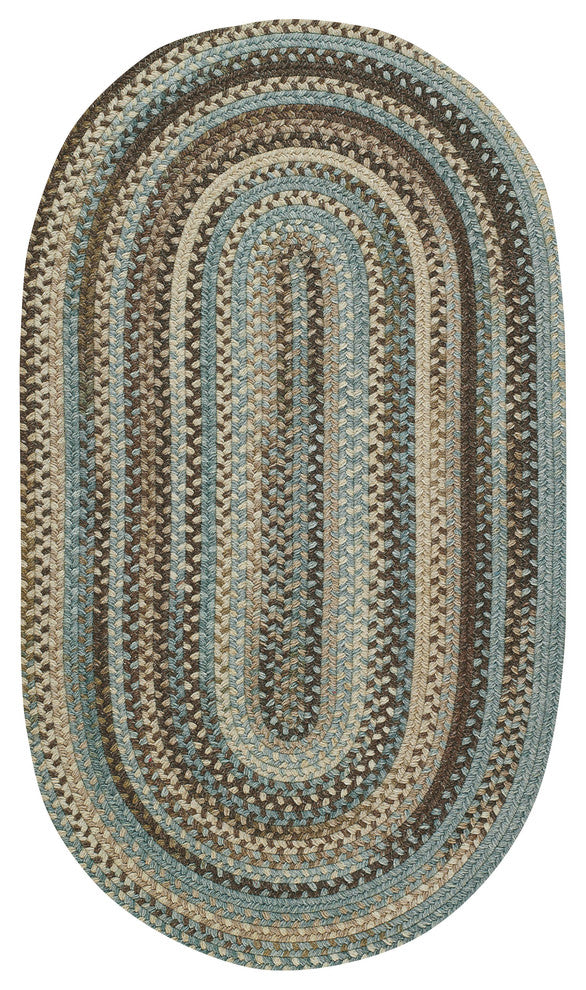 Capel Kill Devil Hill Tan Hues 0210_700 Braided Rugs - 4' X 6' Oval