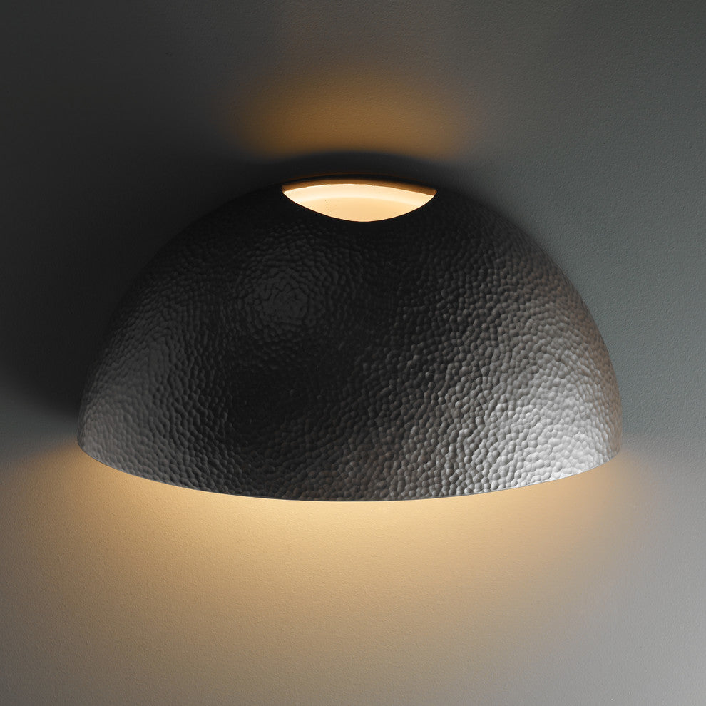 Ambiance-Really Big Metro Outdoor Wall Sconce-Hammered Iron-Standard