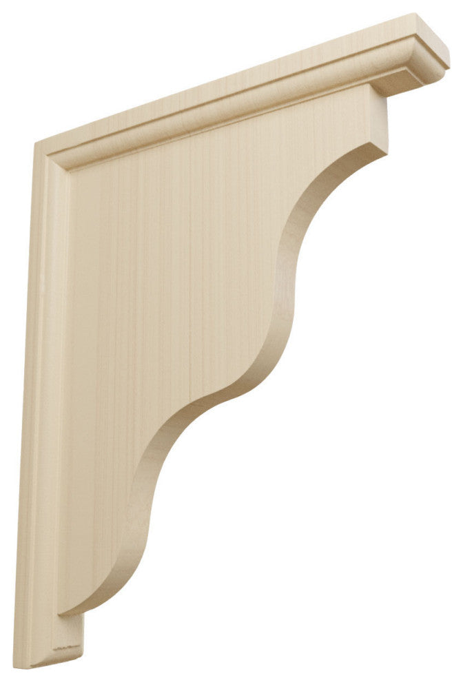 1 1/2"W x 9"D x 11"H Hamilton Traditional Bracket, Rubberwood