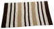 Bath Rug Cotton, GSF 220, Pattern Woven Stripes, Ivory, 36"x24"