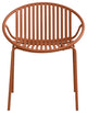 GDF Studio 7-Piece Outdoor Dining Set, Table & Stackable Chairs, Orange/Brown