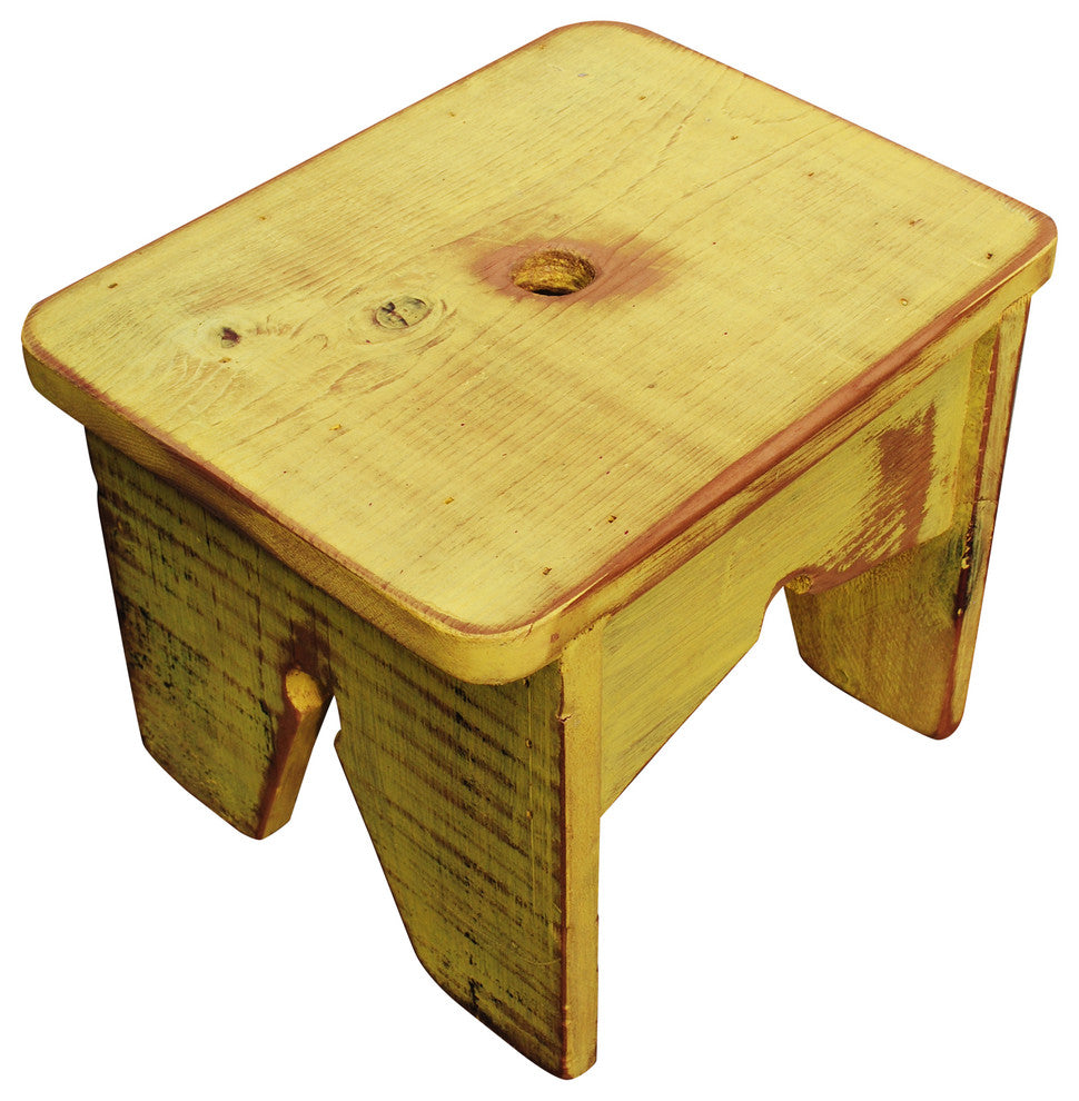 Small Yellow Schoolhouse Bench