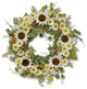 24" Sunflower Wreath With Berry Accents