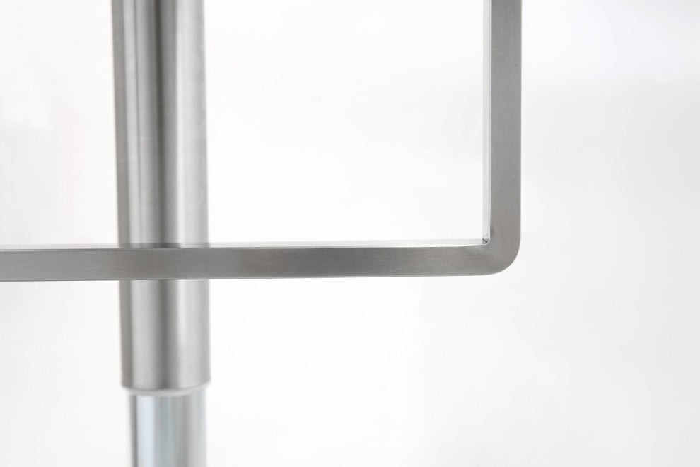 TOV Furniture Seville Black Stainless Adjustable Barstool