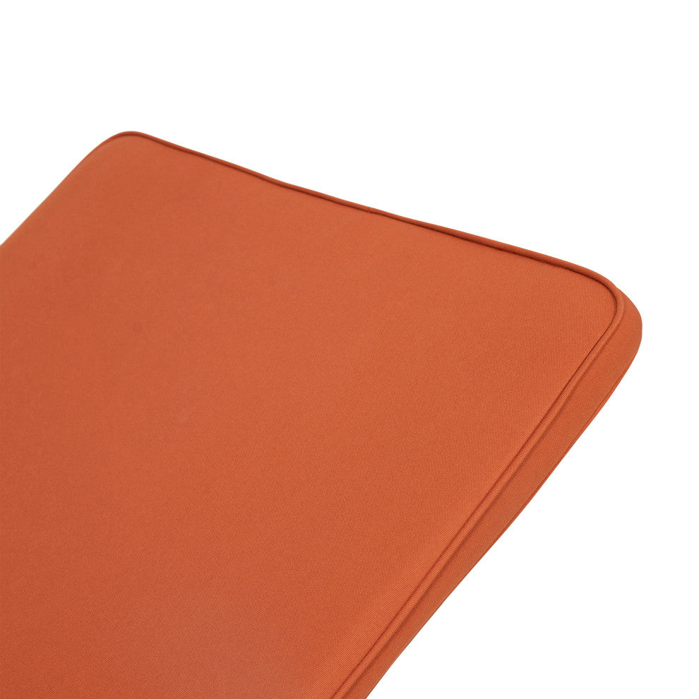 Teresa Outdoor Fabric Chaise Lounge Cushion, Rust Orange