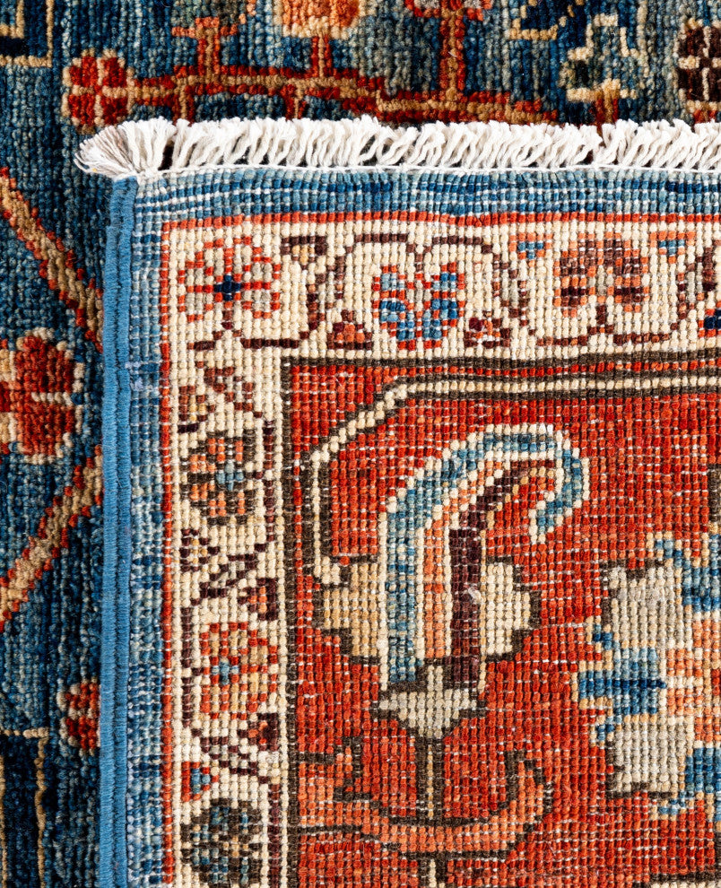 Serapi One-of-a-Kind Hand-Knotted Area Rug Light Blue, 6'1" x 9'0"