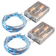 LED Waterproof 50 Mini String Lights With Timer, Set of 2, Blue