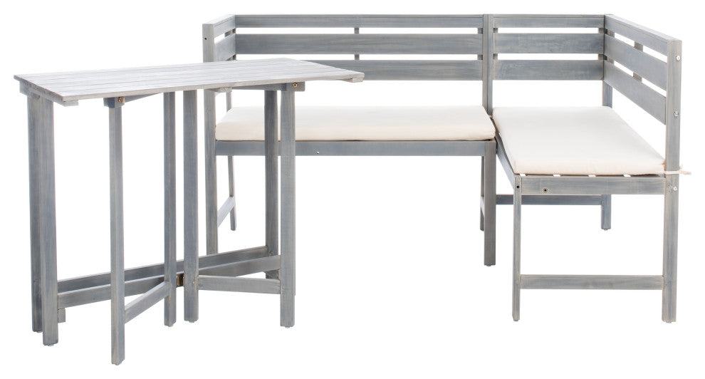Safavieh Wilton Balcony Corner Lounge, Ash Grey/Beige