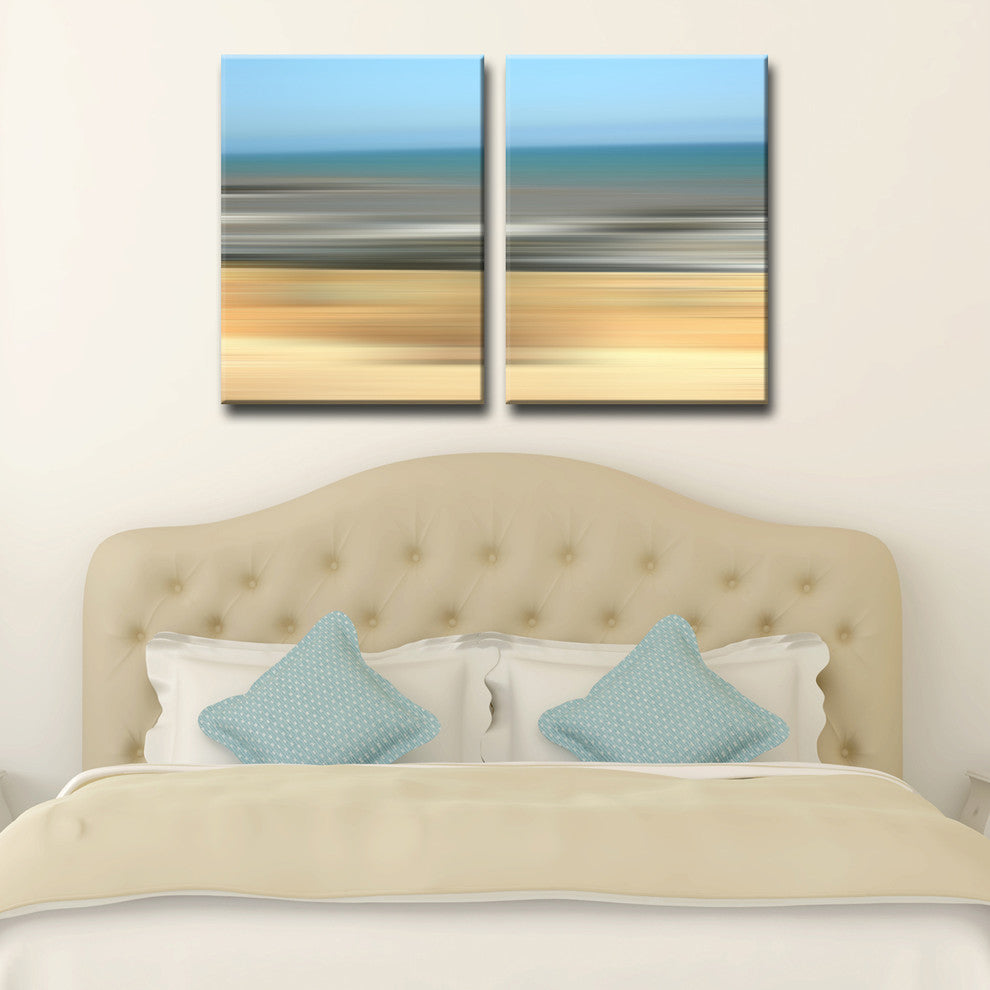 Ready2HangArt 'Blur Stripes XV' 2-PC Canvas Wall Art Set, 16 in. Highx12 in. W