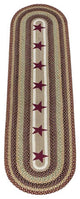 Burgundy Stars Oval Patch 2'x8'