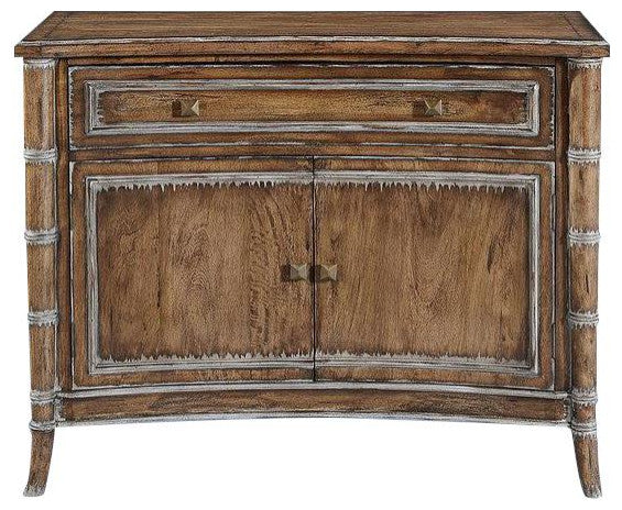 Chest of Drawers Ashton Bamboo Wood Swedish Moss Rustic Pecan 1-Drawer