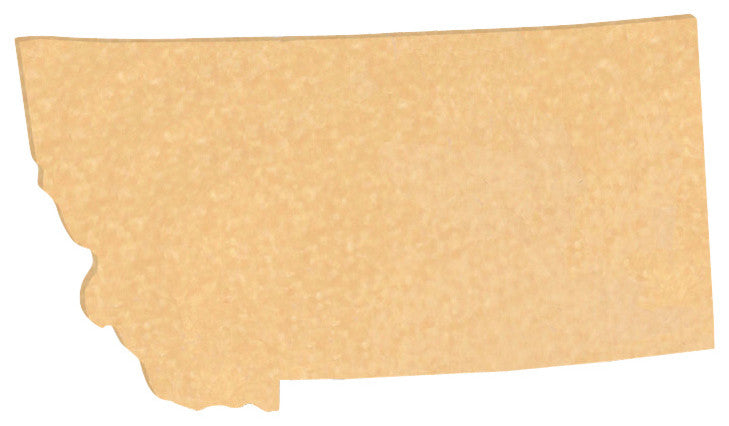 State Shaped Cutting Boards, Natural Bamboo, Montana