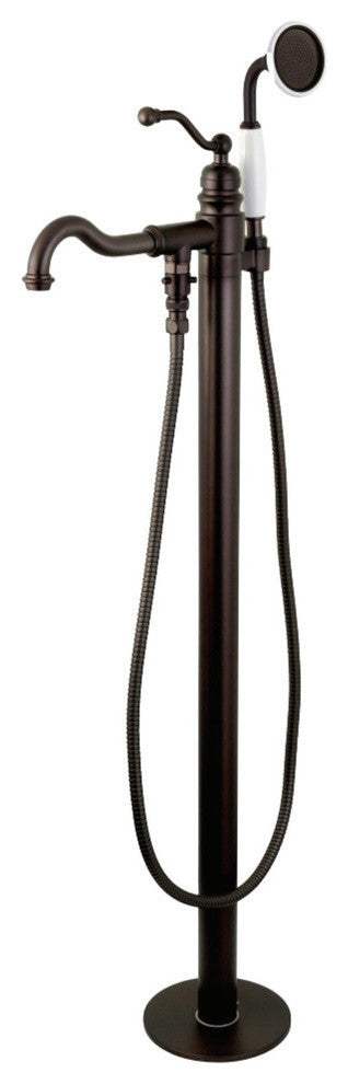Kingston Brass Freestanding Tub Faucet With Hand Shower, Oil Rubbed Bronze