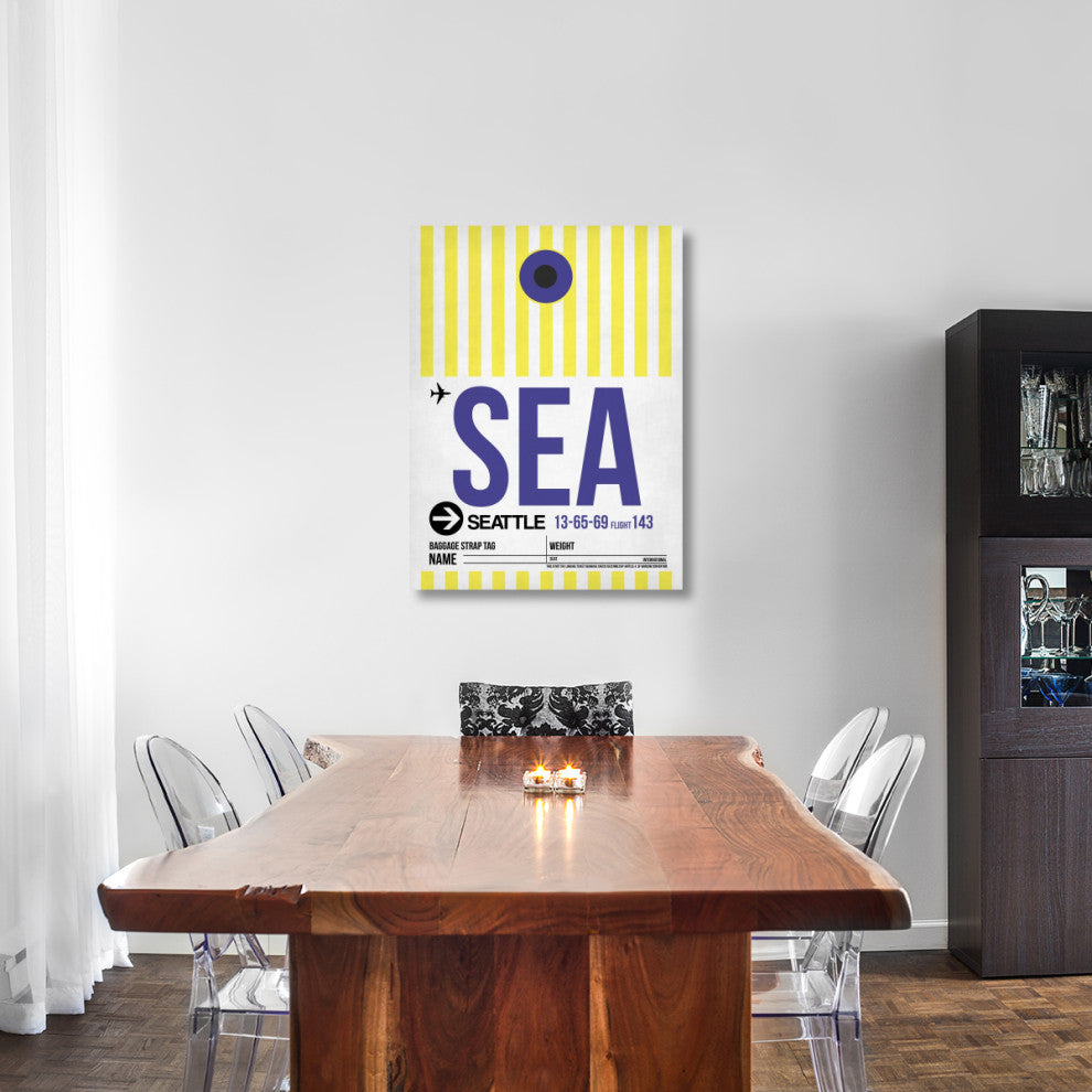 "SEA Seattle Luggage Tag 1" Fine Art Print