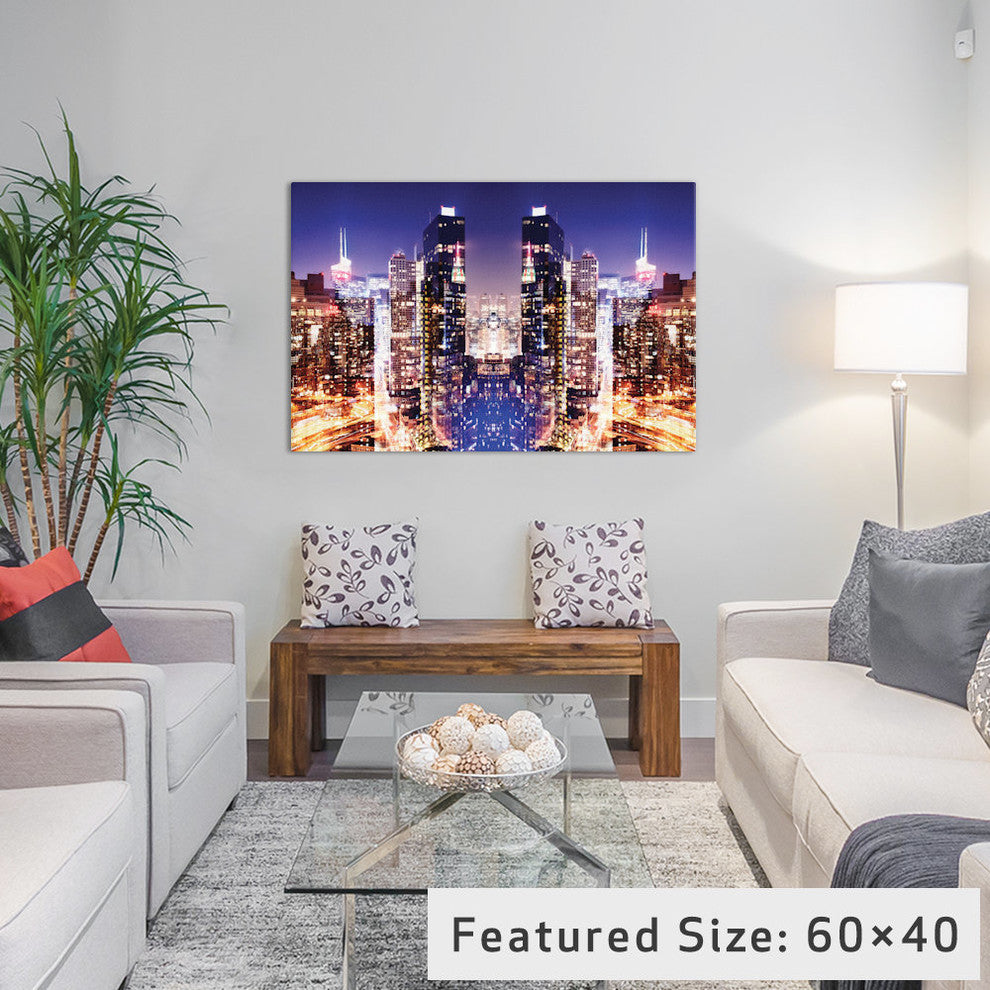 "New York Reflection Skyline at Night" by Philippe Hugonnard, 26x18x1.5
