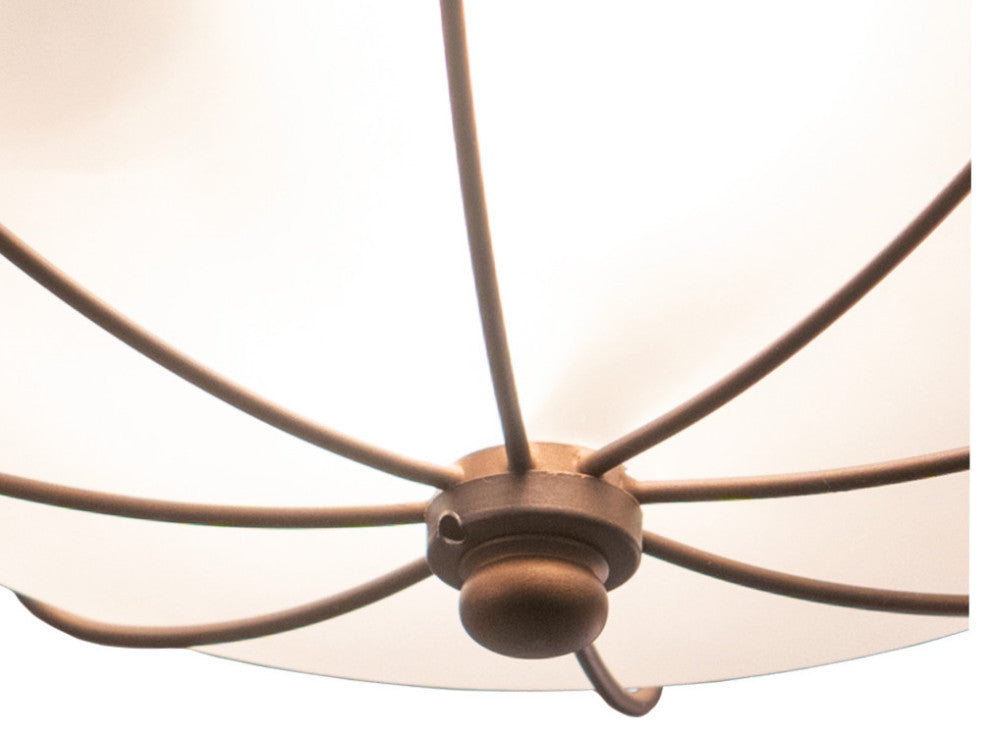 Nautical 15" Outdoor Flush Mount Ceiling Light Antique Red Copper