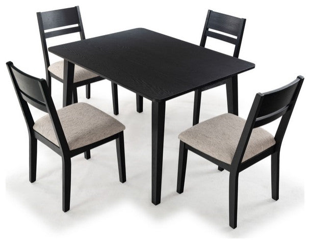 Safavieh Couture Bellalexa Wood Dining Chair, Black/Light Grey