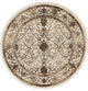 Unique Loom Beige La Jolla Traditional 3' 3 x 3' 3 Round Rug