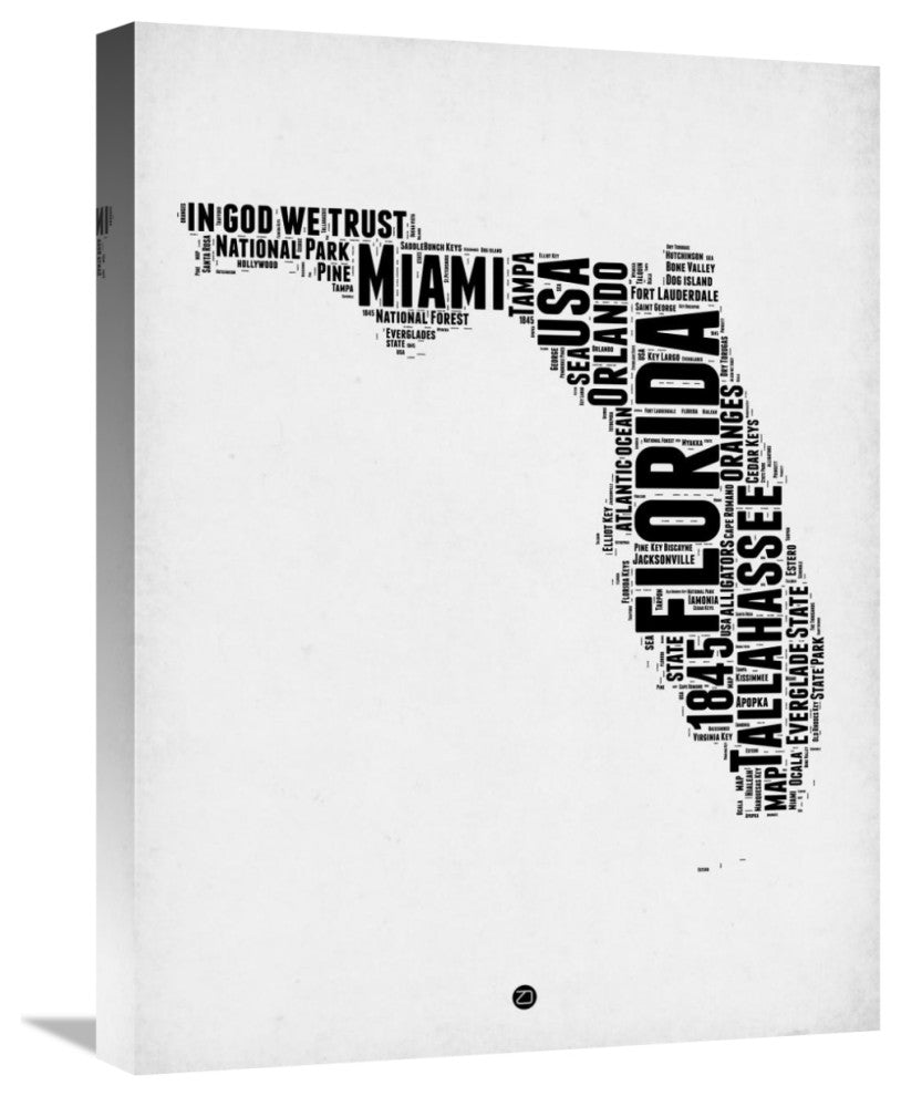 "Florida Word Cloud 2" Fine Art Print