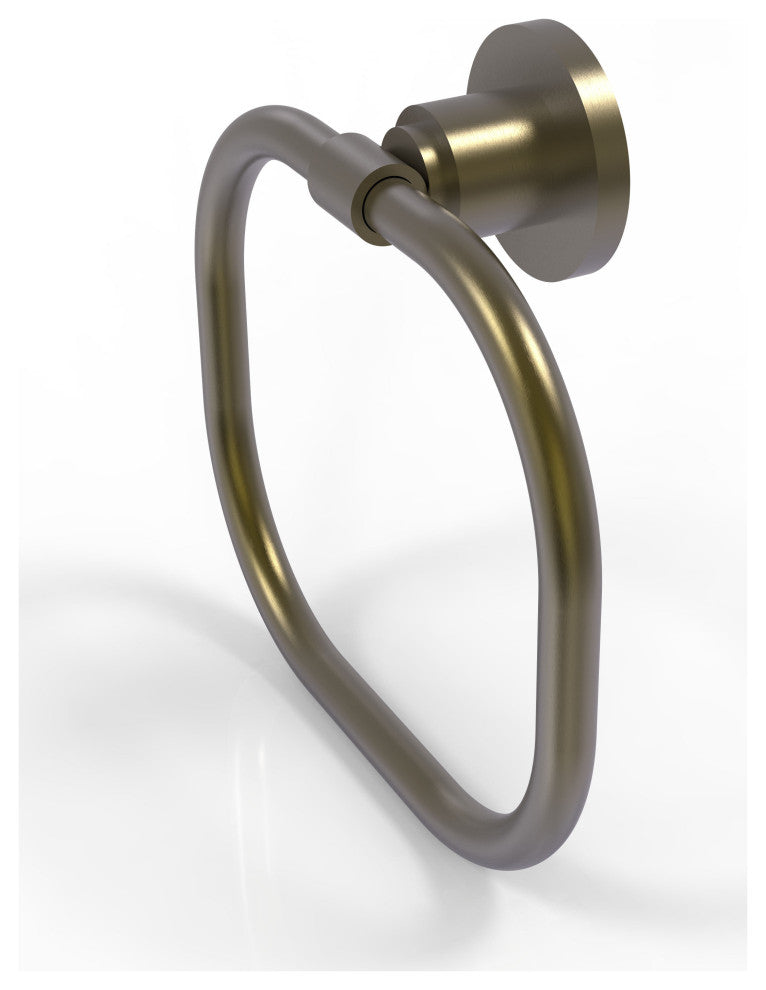 Washington Square Towel Ring, Antique Brass