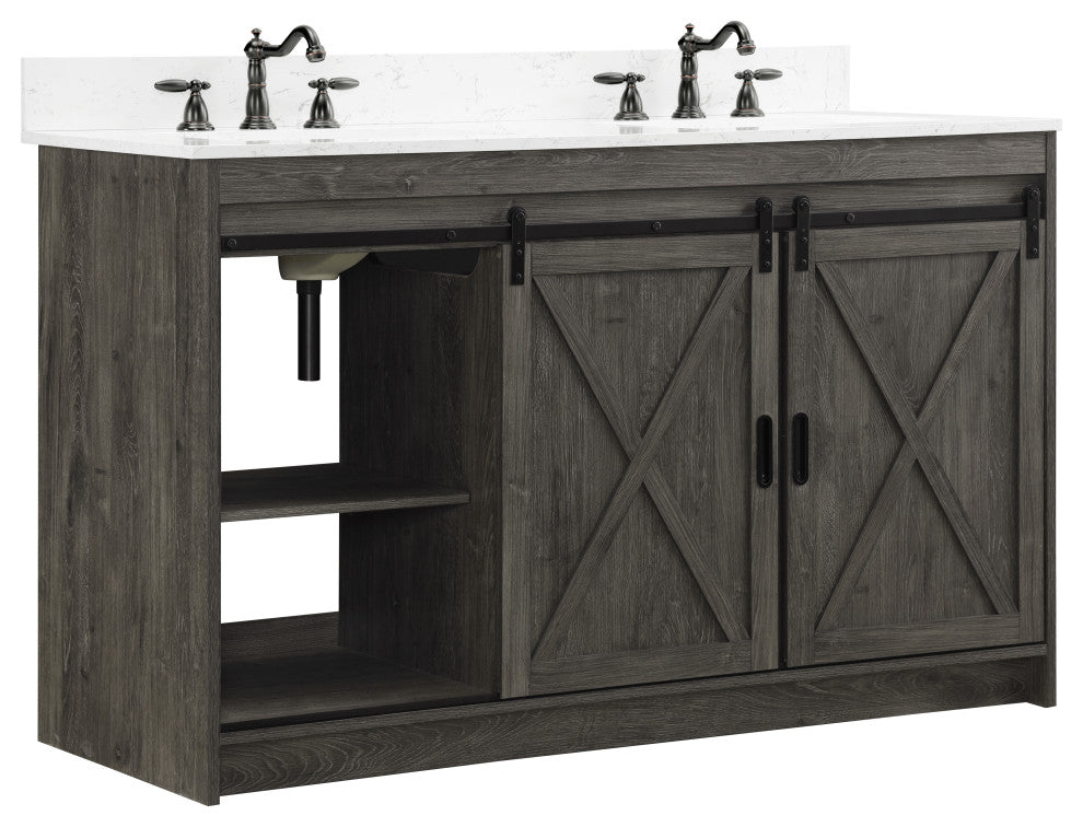 Rafter 54" Bathroom Vanity, Charcoal Gray