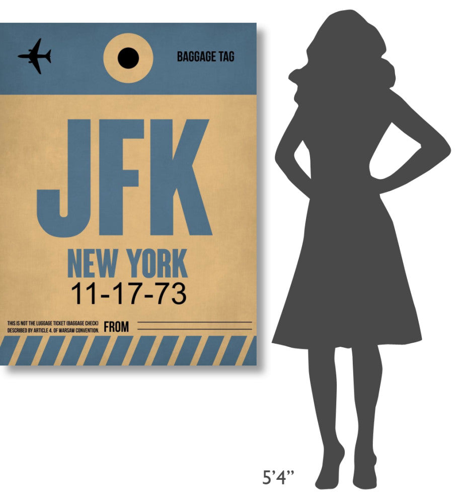 "JFK New York Luggage Tag 2" Fine Art Print