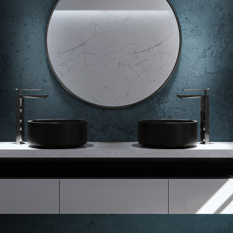 Ikon Luxury Vessel Sink Faucet, Black