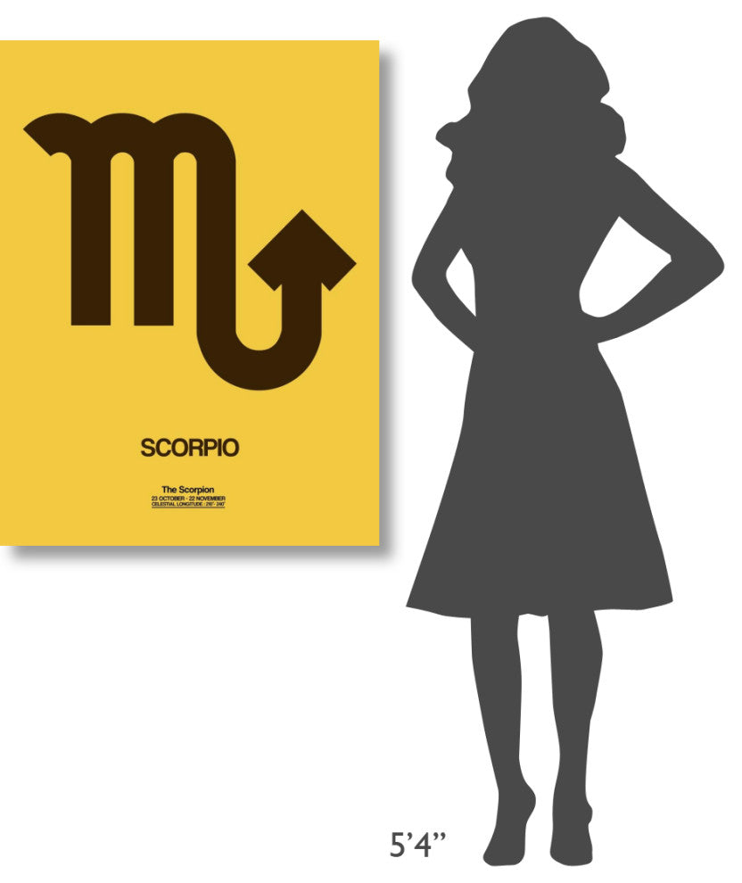 "Scorpio Zodiac Sign Brown" Fine Art Print