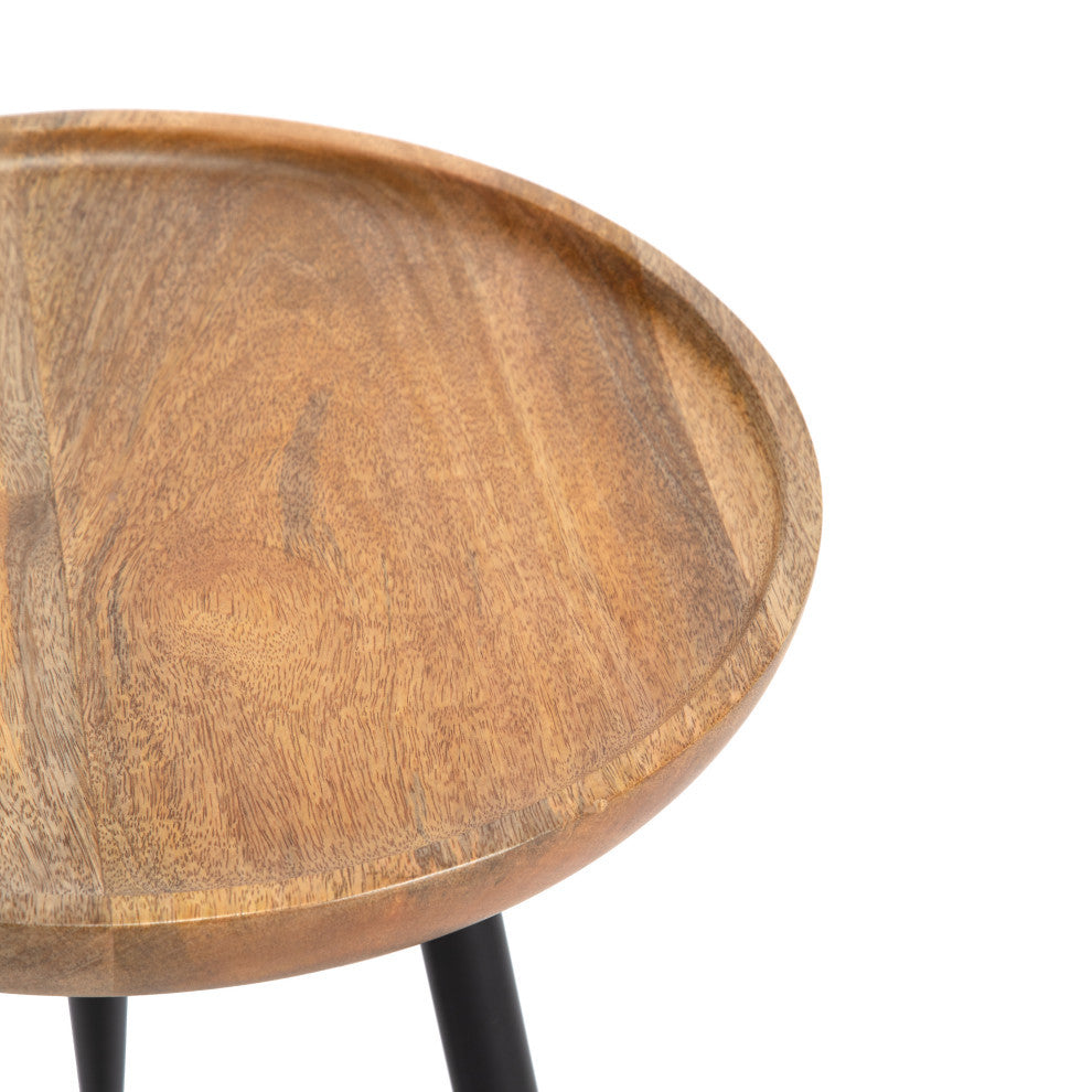 Chevery Small Tri Pin Side Table, Natural