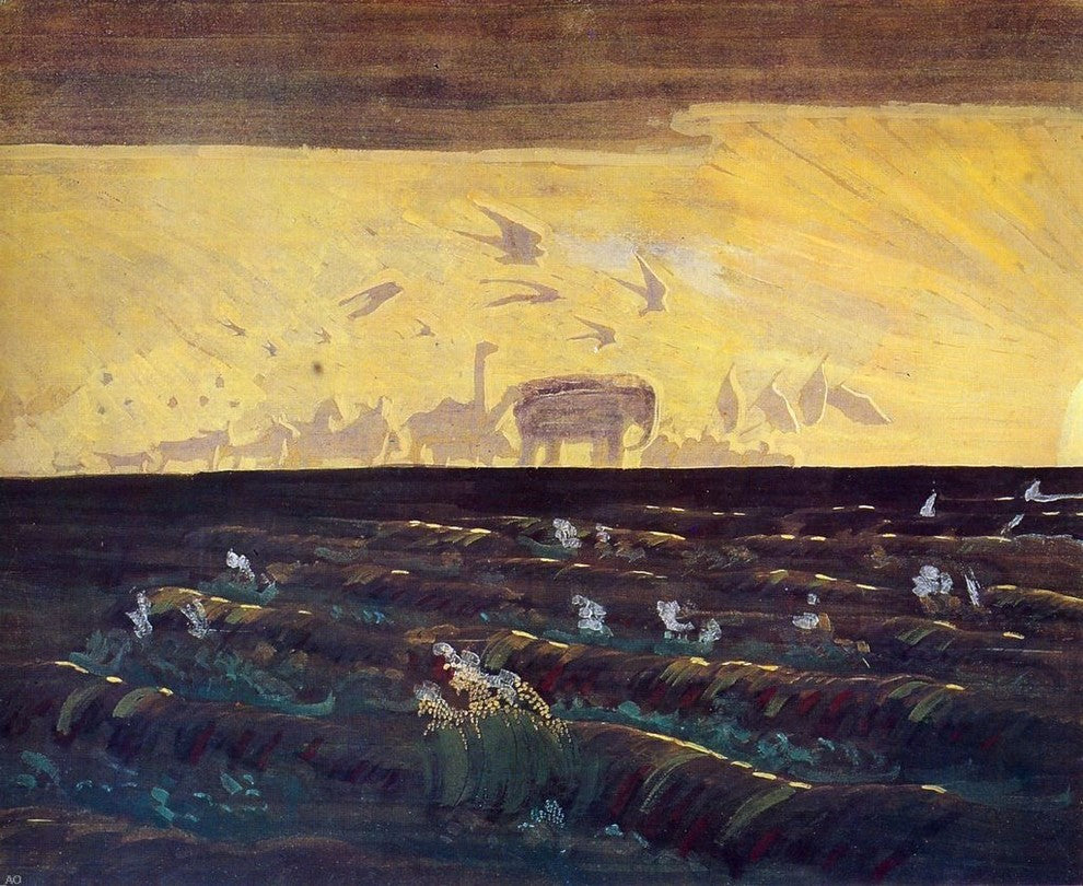Mikalojus Ciurlionis Adoration of the Sun - 20" x 25" Premium Canvas Print