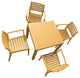 Compamia Artemis 5-Piece Outdoor Dining Set, Teak Brown