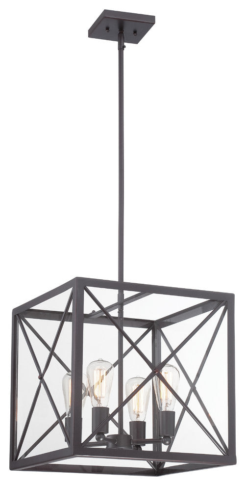 High Line Pendant, Satin Bronze