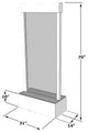Harmony River Center Mount Water Fountain, Clear Glass, Rustic Copper, Standard