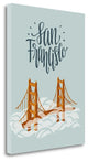 "San Francisco Travel" By Emily Rasmussen, Giclee Print on Gallery Wrap Canvas
