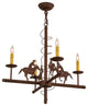 26 Wide Cowboy 4 Light Chandelier
