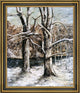 Gustave Courbet Woods in the SnowFramed Premium Canvas Print, 16"x20"