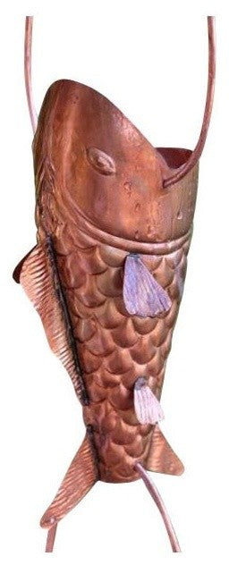 Fancy Koi Rain Chain with Installation Kit, 8'