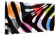 "Rainbow Zebra I" Painting Print on Canvas by Irena Orlov