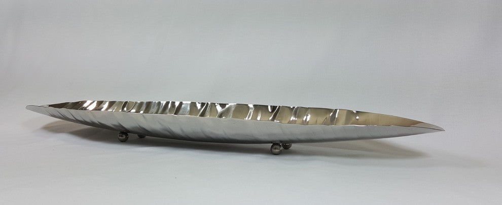 Elegance Small Canoe Boat Tray, Stainless Steel