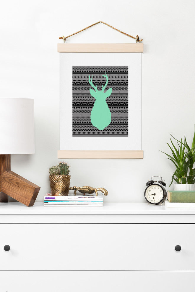 Deny Designs Allyson Johnson Deer And Aztec Art Print