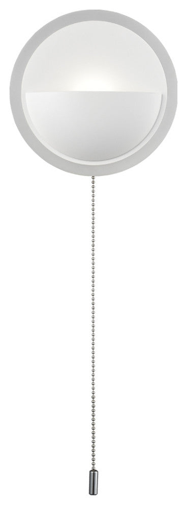 Simple Round Acrylic LED Wall Sconce 8.5W-4000K With Pull Chain Switch
