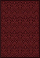 Any Day Matinee Rug, Damascus, Burgundy, 3'10"x5'4"