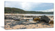 "Pretty Beach With Small And Big Rocks" Seashore Canvas Print, 32"x16"