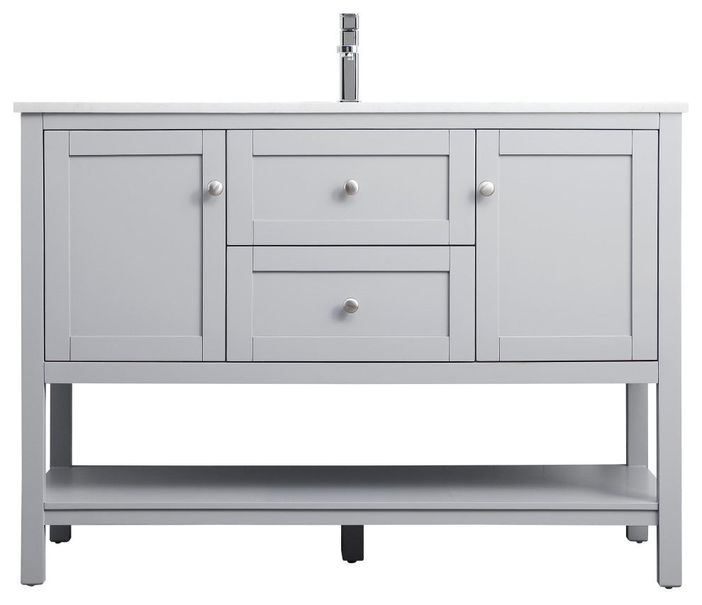 48" Single Bathroom Vanity, Grey