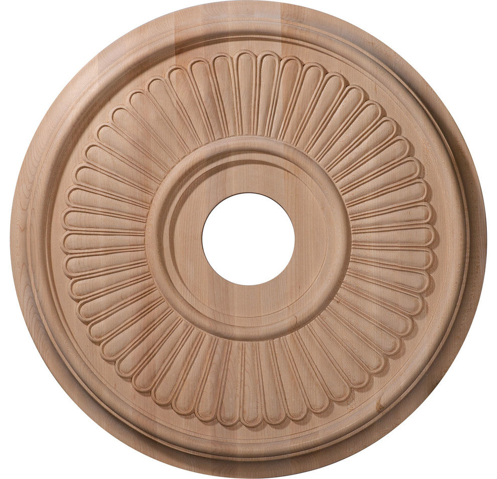 20"OD x 1 3/4"P Carved Berkshire Ceiling Medallion, Cherry