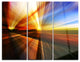"Rays of Speed Reflection" Digital Metal Wall Art, 3 Panels, 36"x28"