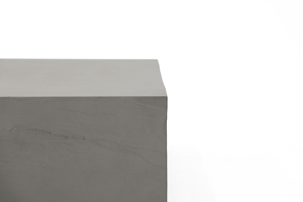 Colorado 40" Square Concrete Coffee Table, Space Grey