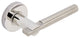 Sequoia Lever, Half Passage, LH, Split Finish Polished/Satin Stainless Steel