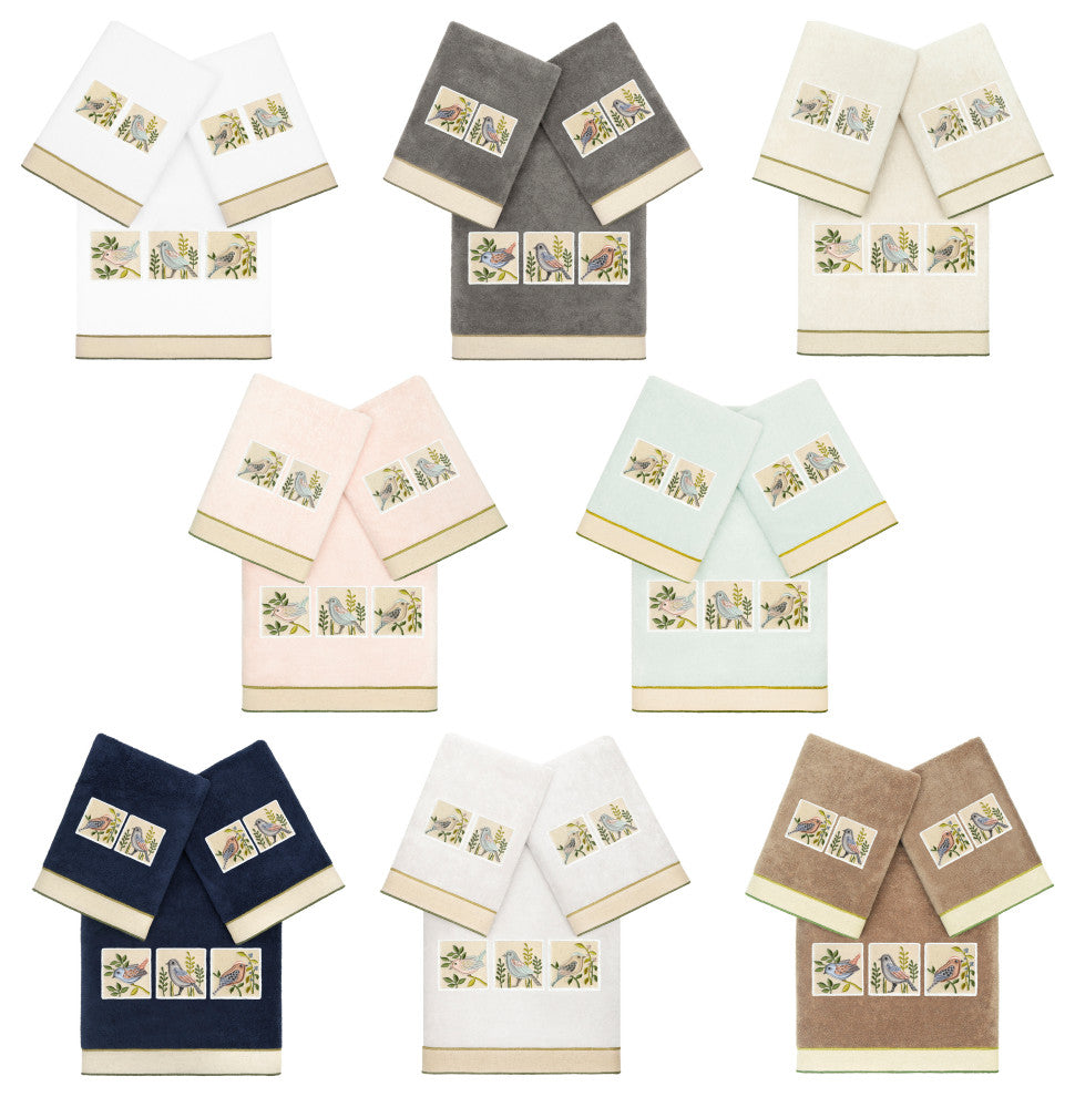 Linum Home Textiles 100% Turkish Cotton BELINDA 3PC Embellished Towel Set